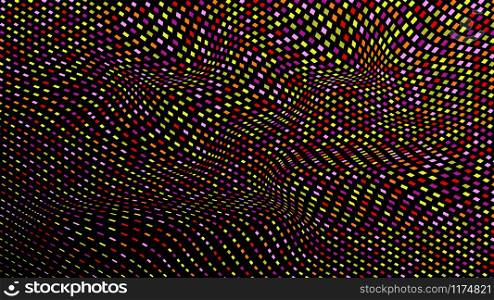 Abstract geometric vector background of diagonal wavy colored rectangles. Stock vector illustration, modern colors for cover design, textiles, theme design backgrounds and textures.