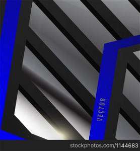 Abstract geometric vector background. shape stripe, and hexagon with color gradient ,blue ,white, gray, and black . Vector Illustration For Wallpaper, Banner, Background, Card, landing page , etc