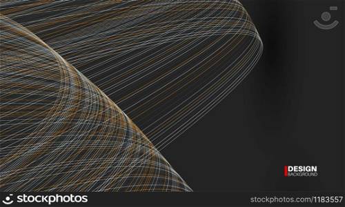 Abstract geometric vector background. wave line design on a gray background. New texture for your design.