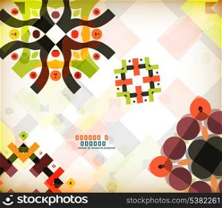 Abstract geometric vintage retro shapes for background creation. Creation kit