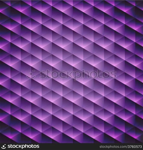 Abstract geometric violet cubic background, vector illustration