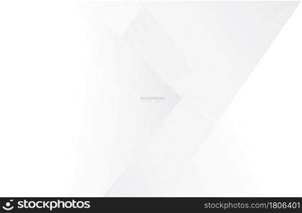 Abstract geometric white and gray color modern background. illustration - Vector