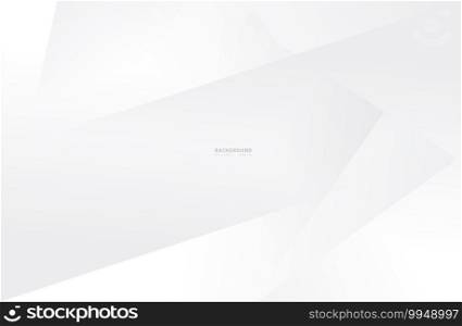 Abstract geometric white and gray color modern background. illustration - Vector 