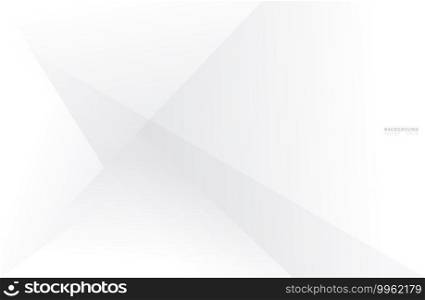 Abstract geometric white and gray color modern background. illustration - Vector 