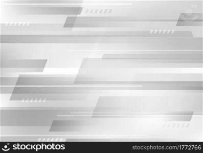 Abstract geometric white and gray color overlapping background technology corporate design concept. Vector illustration