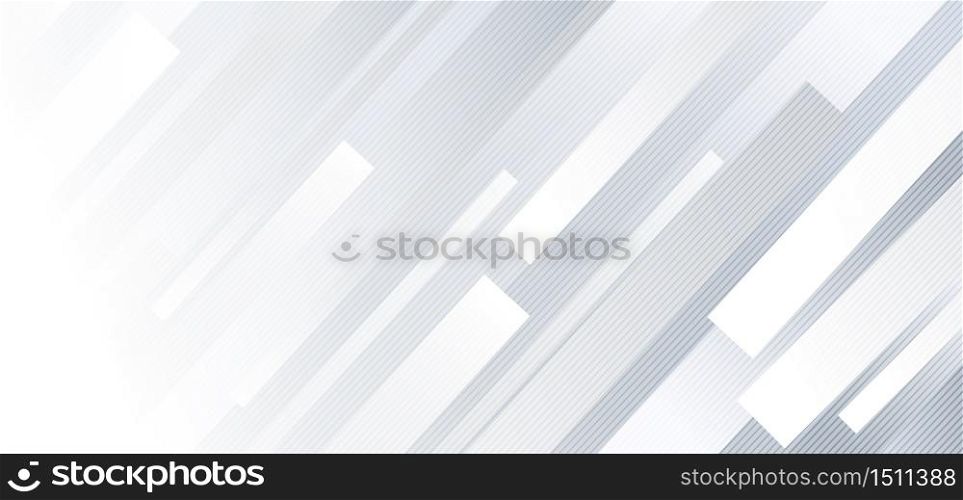 Abstract geometric white and gray diagonal lines background. You can use for template brochure design. poster, banner web, flyer, etc. Vector illustration