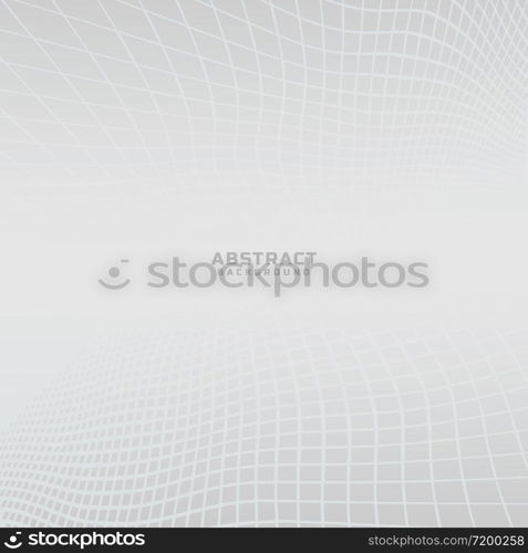 Abstract geometric white & grey abstract perspective background. Vector illustration