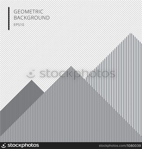 Abstract geometric with lines pattern white and gray background and texture. Vector illustration