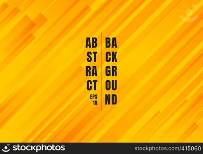 Abstract geometric yellow and orange diagonal stripes lines pattern modern style background. Vector illustration