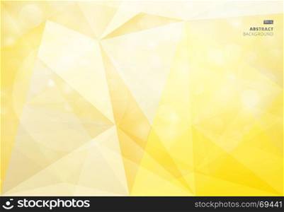 Abstract geometric yellow background bokeh blurred for design, Vector illustration