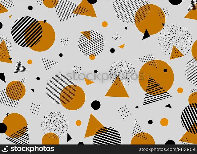 Abstract geometric yellow black colors pattern modern decoration. You can use for artwork design, ad, poster, brochure, cover report. illustration vector eps10