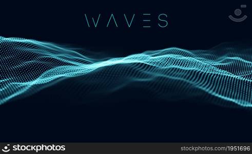 Abstract Geometrical Background ..Futuristic technology style. Neon Sign . HUD Element . Elegant Big data visualization. Music wave background. Vector sound wave abstract background. Big data visualization .