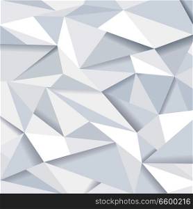 Abstract geometrical background, polygonal design with paper triangles. Vector illustration.
