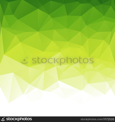 Abstract geometrical background with green triangles for design