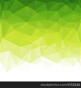 Abstract geometrical background with green triangles for design