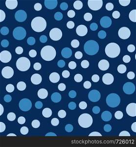 Abstract geometrical circle wallpaper. Modern water bubbles seamless pattern on a blue background. Underwater backdrop. Round shapes drops of water. Vector illustration. water bubbles seamless pattern Abstract geometrical circle wallpaper.
