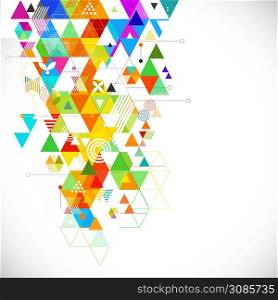 Abstract geometrical colorful template for corporate business, flyer, bochure, baner, cover. vector illustration