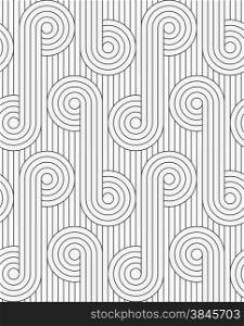 Abstract geometrical pattern. Modern monochrome background.Flat gray with circles with continues lines.