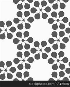 Abstract geometrical pattern. Modern monochrome background.Flat gray with flower forming grid.
