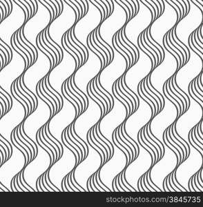 Abstract geometrical pattern. Modern monochrome background.Flat gray with wavy grid.