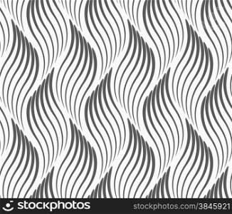 Abstract geometrical pattern. Modern monochrome background.Flat gray with wavy textured leaves.