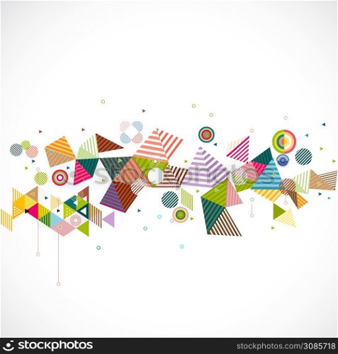 abstract geometrical template with creative graphic and triangle line concept and decoration, vector illustration