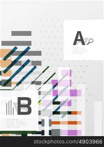 Abstract geometrical texture with infographic options. Vector template background for print workflow layout, diagram, number options or web design banner