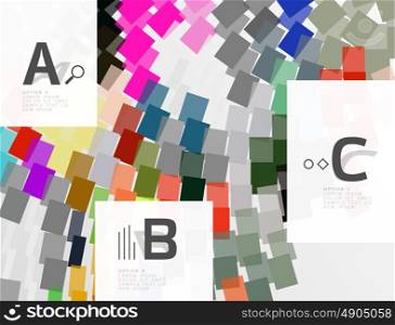 Abstract geometrical texture with infographic options. Vector template background for print workflow layout, diagram, number options or web design banner