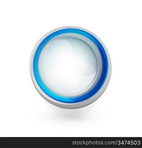 Abstract glass button