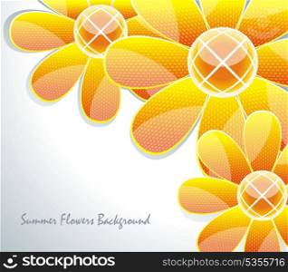Abstract glass flower pattern. Vector illustration