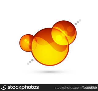 Abstract glass shape vector background