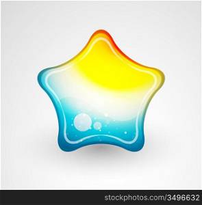 Abstract glass star