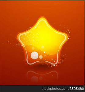 Abstract glass star