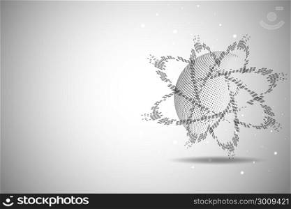 Abstract Global network connection.circle point and line composition concept of global business. Vector Illustration