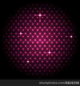 Abstract global with pink dots background, stock vector