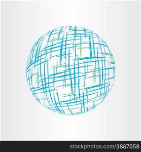 abstract globe earth technology icon design