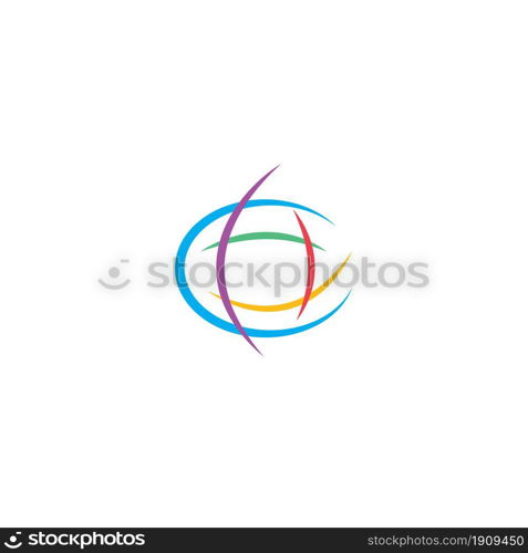 abstract globe icon vector design template web