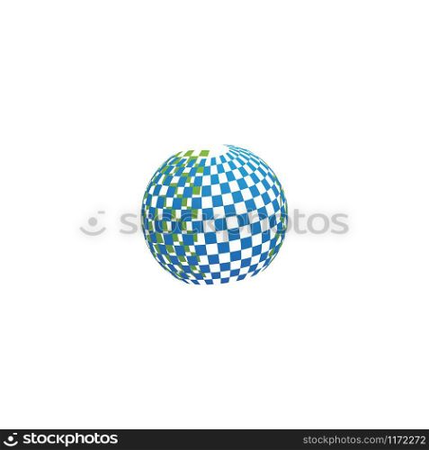 Abstract Globe technology ilustration logo vector template