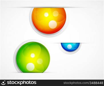 Abstract glossy design elements