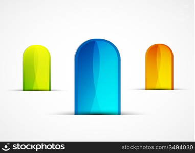 Abstract glossy design elements