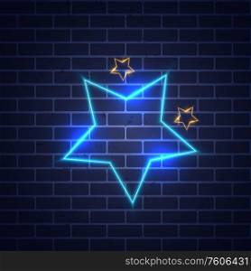 Abstract Glossy Neon Star Background. Vector Illustration EPS10. Abstract Glossy Neon Star Background. Vector Illustration