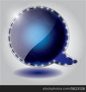 Abstract glossy speech bubble vector background .