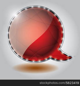 Abstract glossy speech bubble vector background .