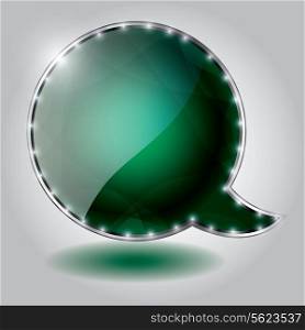 Abstract glossy speech bubble vector background .