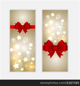 Abstract Glossy Star Background with Bow and Ribbon Vector Illustration EPS10. Abstract Glossy Star Background with Bow and Ribbon Vector Illus