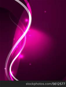 Abstract glowing lines. Futuristic shiny background with copy space