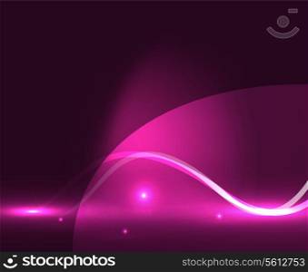Abstract glowing lines. Futuristic shiny background with copy space