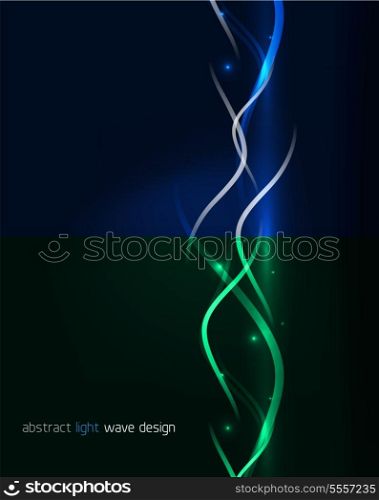 Abstract glowing lines in darkness