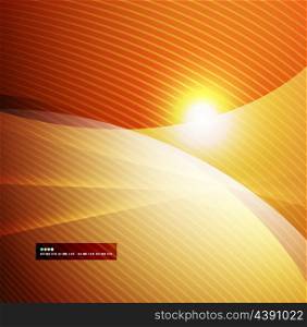 Abstract glowing vector straight lights