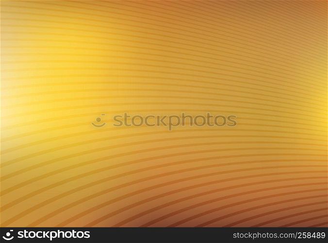 Abstract gold and yellow mesh gradient with curve lines pattern textured background, Vector illustration
